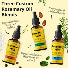 Seven Minerals Rosemary Oil amber bottle on shelf for daily use