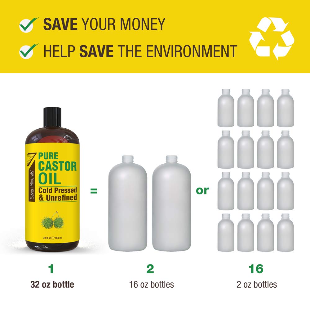 Seven Minerals skin care castor oil for moisturized skin.