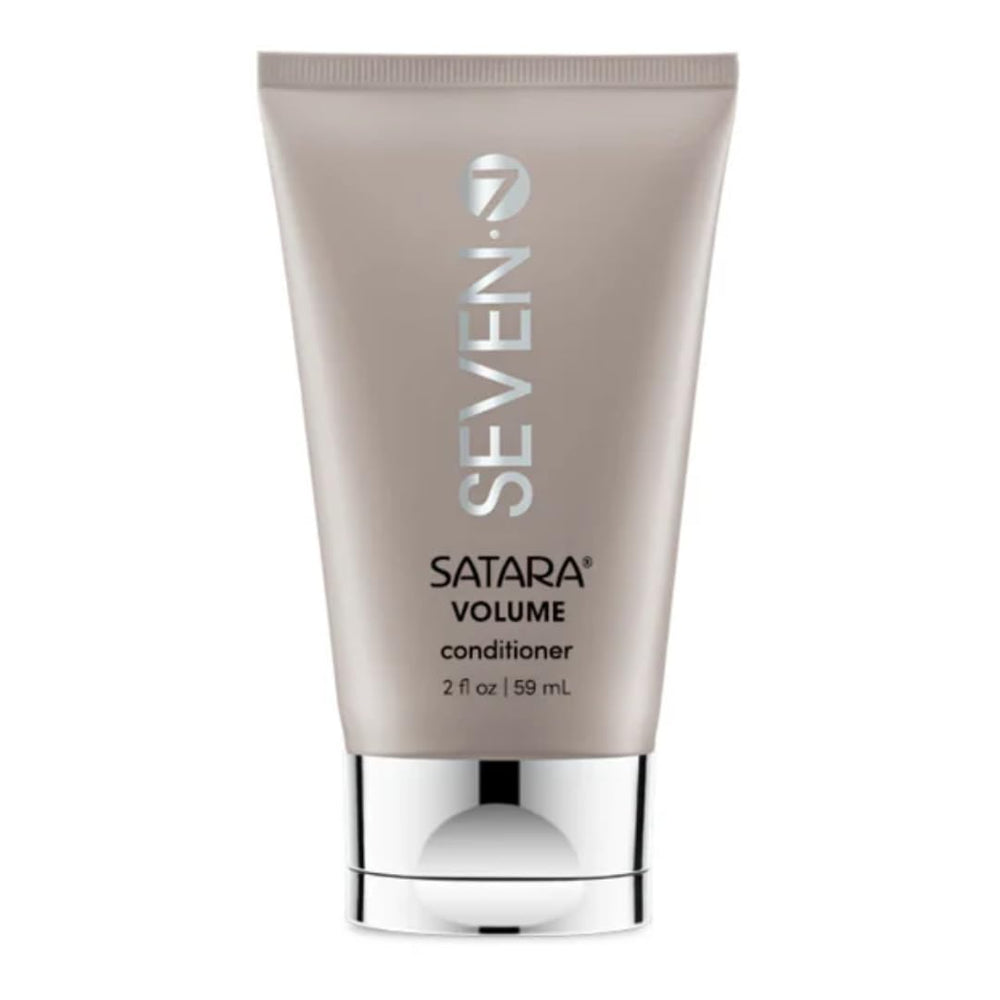 SEVEN Satara Volume Conditioner bottle promoting smooth, voluminous hair with nourishing oils.