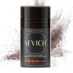 SEVICH Hair Fibers bottle pour shows quick, natural fullness for thinning hair.