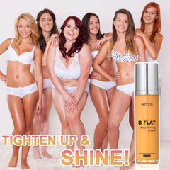 SEWOG B Flat Belly Cream closeup reveals creamy texture and subtle sheen.