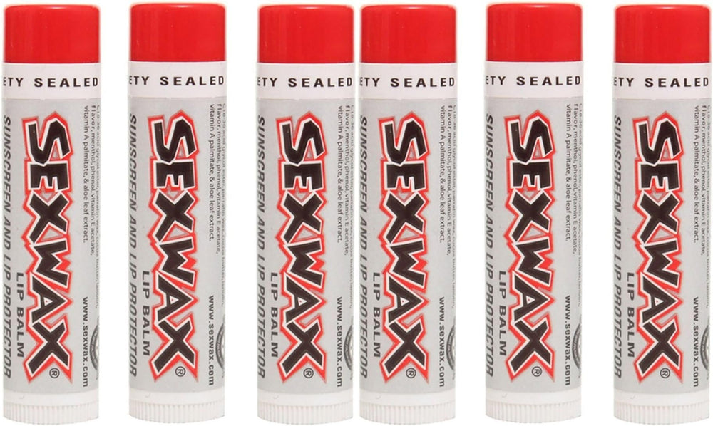 Sex Wax lip balm 6-pack twist-up with SPF 30 protects lips during sun and surf