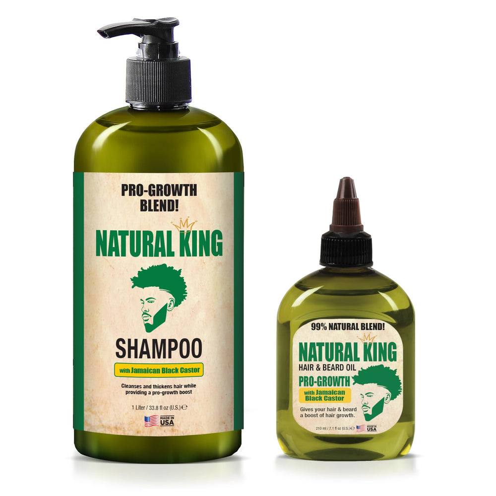 SFC Natural King Jamaican Black Castor Shampoo bottle with rich lather and scalp cleansing.
