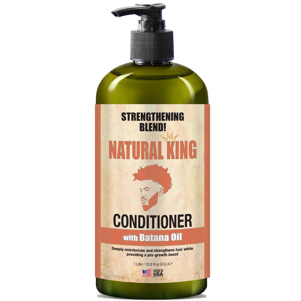 SFC Natural King bottle closeup with Batana Oil for nourished hair.