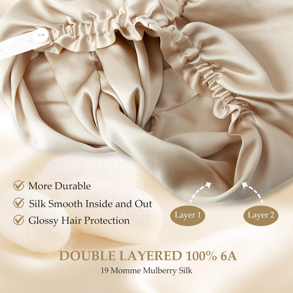 SGMSILK double-layer silk close-up highlights premium mulberry fabric and smooth texture