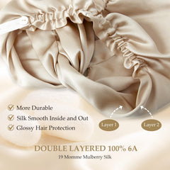 SGMSILK double-layer silk close-up highlights premium mulberry fabric and smooth texture