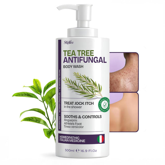 Shailee Tea Tree Body Wash bottle for daily cleansing of eczema-prone skin.