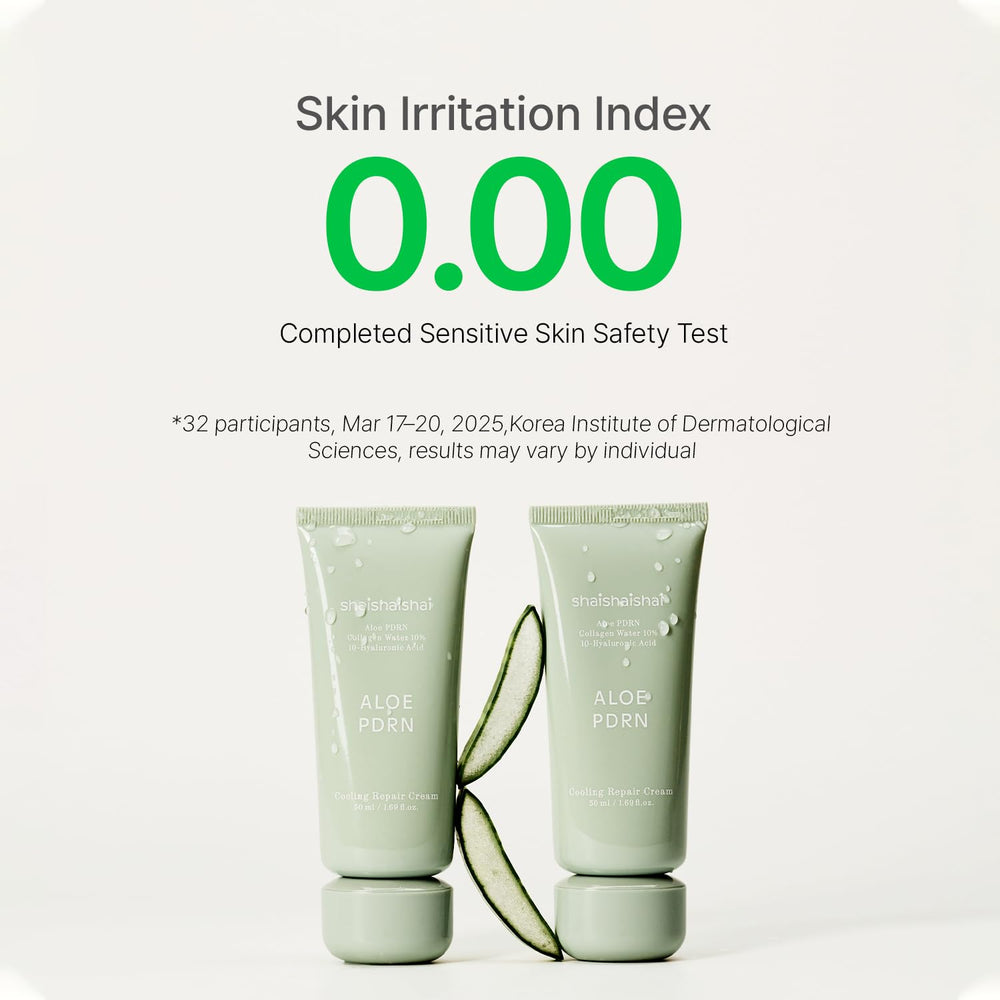 Shaishaishai Aloe PDRN Cooling Cream vegan collagen and hyaluronic acid formula close-up