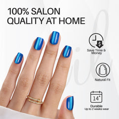 ShangMeng press-on nails with glue kit closeup shows complete kit included for DIY manicure