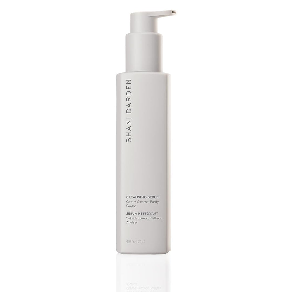 Shani Darden Cleansing Serum Face Wash bottle pump for easy daily cleansing and makeup removal.