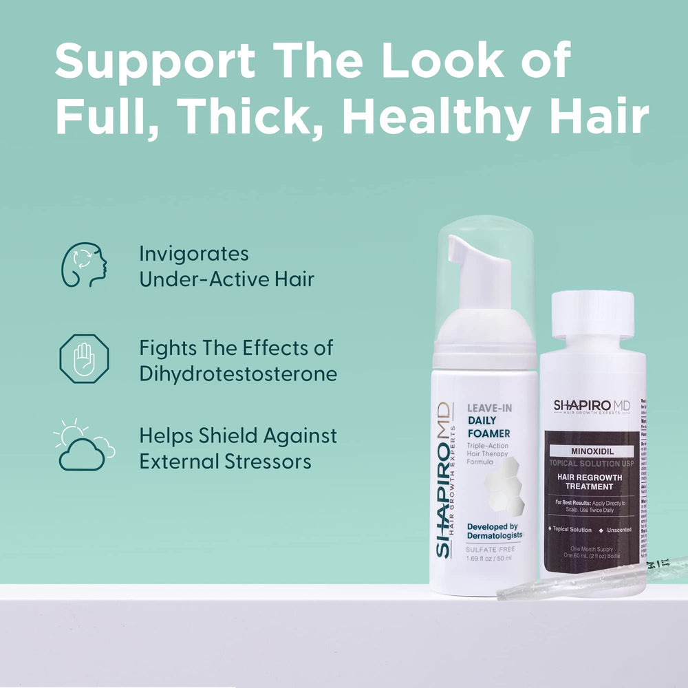 Shapiro MD travel-friendly kit ready for on-the-go hair routines.