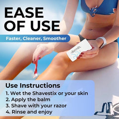 Shavestix universal-razor-compatible stick works with traditional or electric razors.