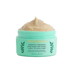 SHAZ & KIKS prewash mask bottle closeup highlights a nutrient-rich formula for scalp care.