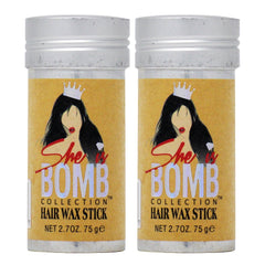She Is Bomb Collection hair wax stick compact design for quick styling and defined texture.