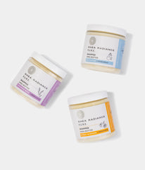 Eco-friendly packaging concept for Shea Radiance P.U.R.E. body butter.