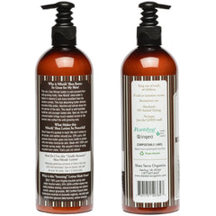 Close-up of the lotion texture on skin showing rich, velvety absorption.