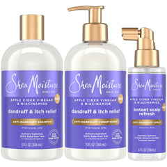 Sheamoisture anti-dandruff shampoo bottle for flaky, itchy scalp relief