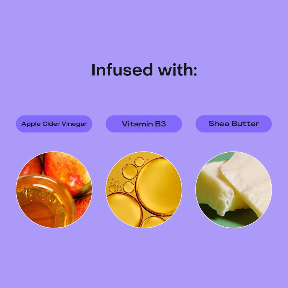 Sheamoisture apple cider vinegar ingredient close up highlights scalp care