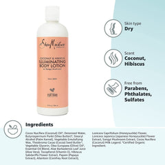 SheaMoisture body wash label highlights clean paraben free formula