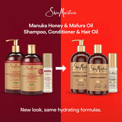 SheaMoisture coily hair model shows defined curls with balanced moisture