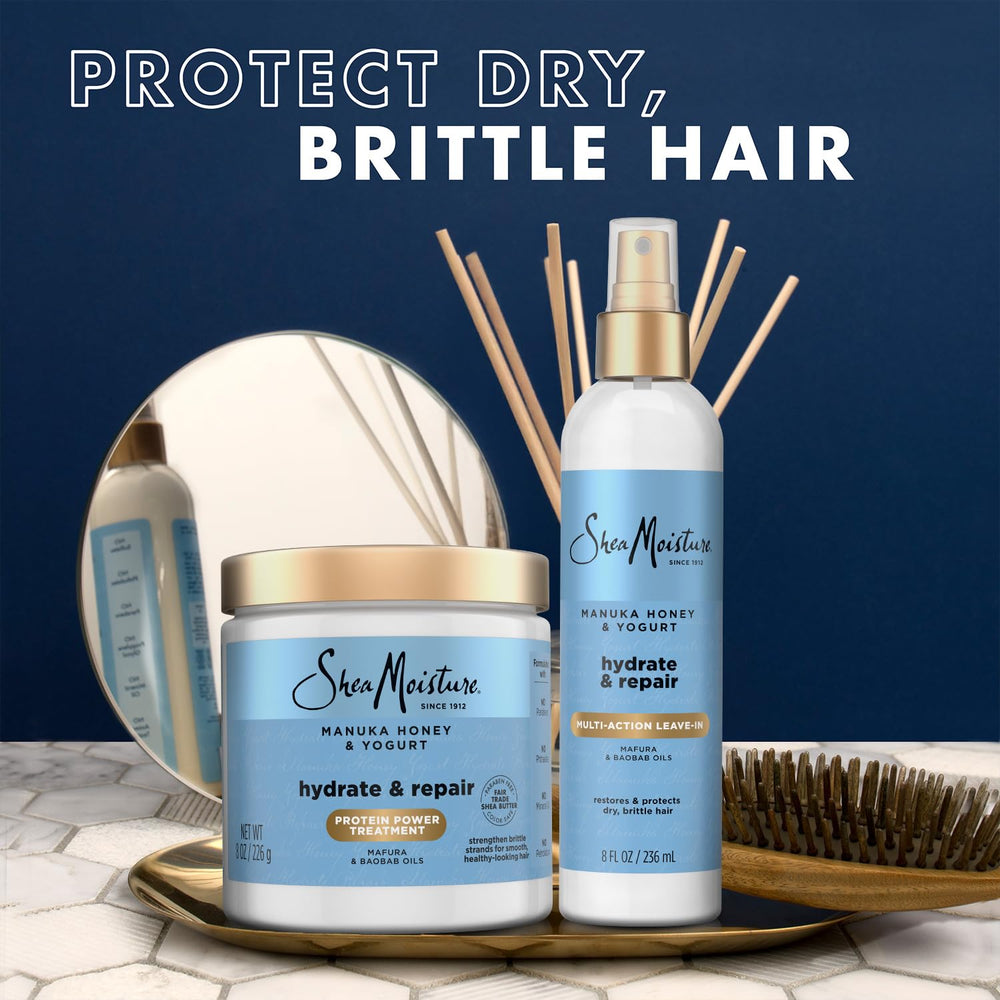 Sheamoisture Hair Shine Closeup reveals glossy, hydrated strands after treatment.