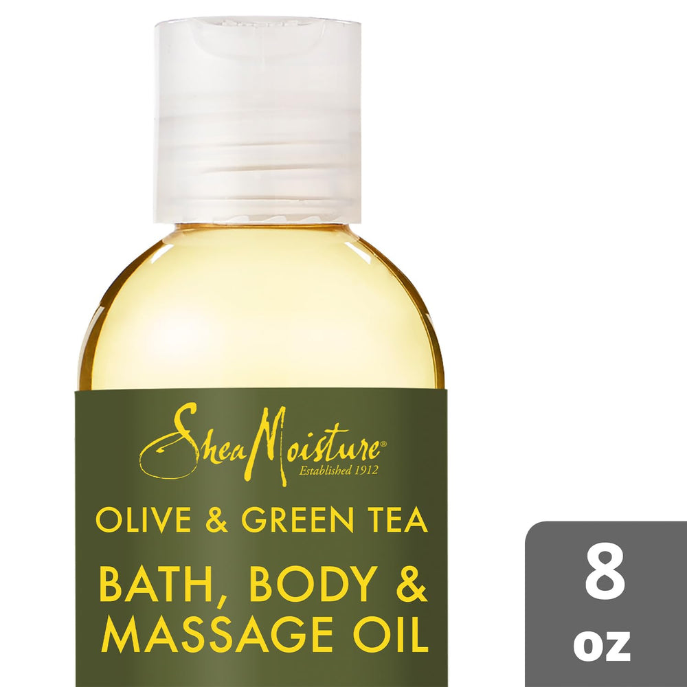 SheaMoisture Olive and Green Tea oil gift packaging.