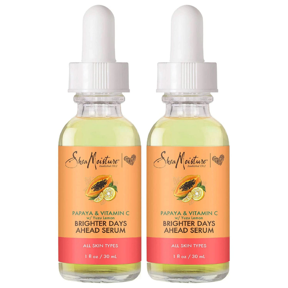 SheaMoisture Papaya Vitamin C Serum bottle with pump for easy daily use.