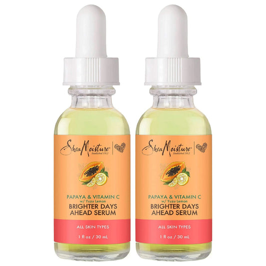 SheaMoisture Papaya Vitamin C Serum bottle with pump for easy daily use.