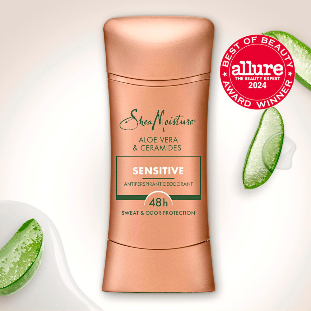 Close-up of the deodorant stick showing creamy texture for skin comfort and moisture.