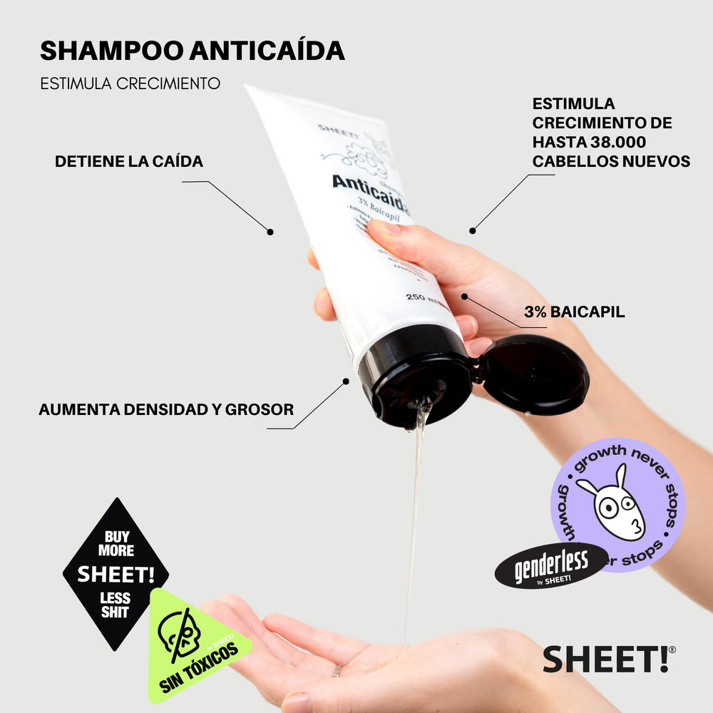 Sheet! Hair Growth Shampoo pipette dispense targets roots for precise scalp care.
