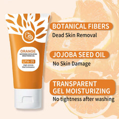 Face application demonstrating gentle exfoliation suitable for all skin types.