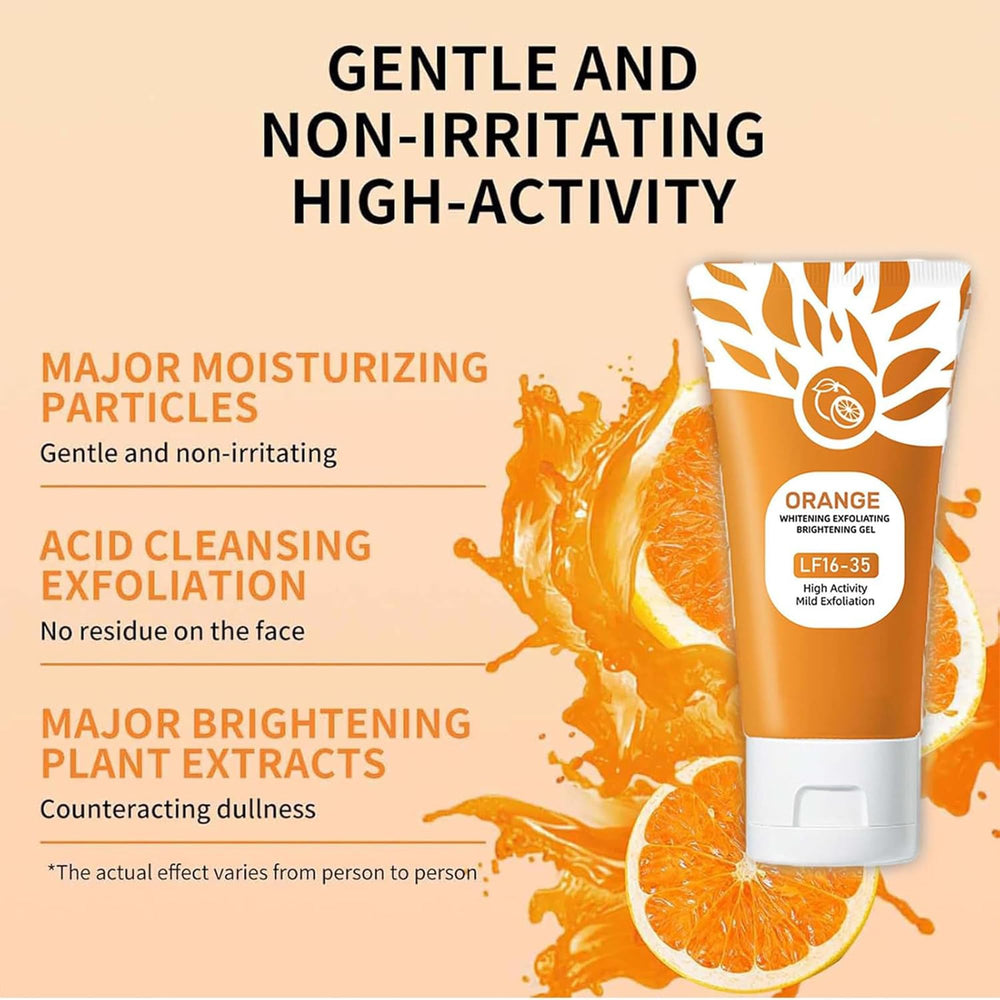 Pour action showing refreshing citrus gel for pore cleansing.