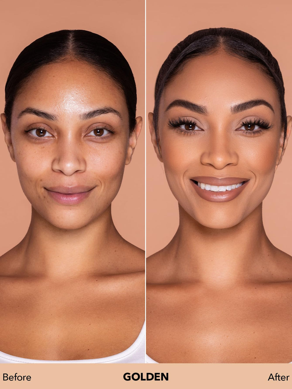 SHEGLAM foundation swatch in Golden on arm shows buildable coverage.
