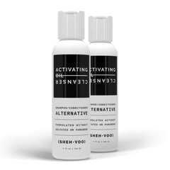 SHEHVOO AOC Duo Kit activator oil cleanser bottle front for nourishing cleansing