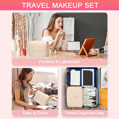 SHELAKIN cosmetic bag keeps makeup tools organized during travel