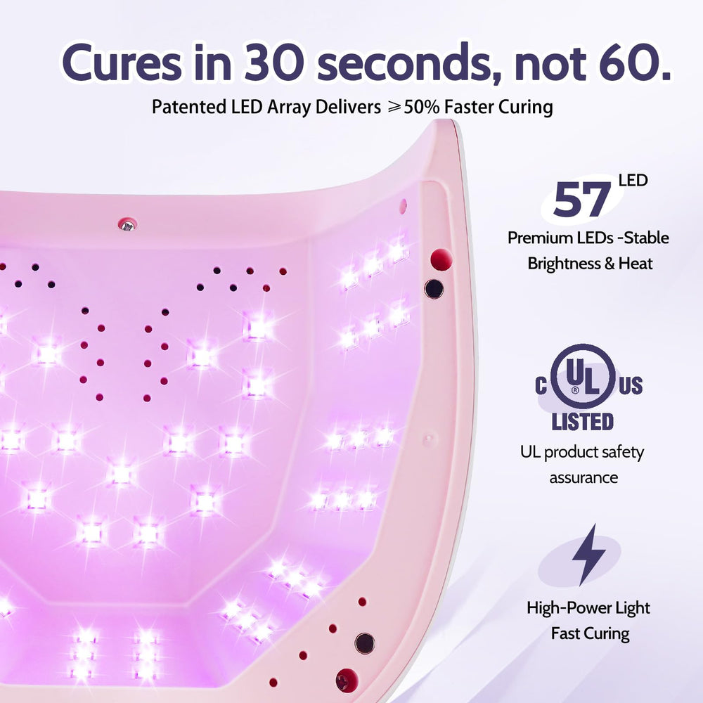 SHEXNAIL UV Nail Lamp screen display highlights fast 30s cure
