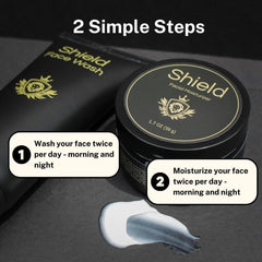 Shield Acne System packaging front showcases the two-month kit for easy use
