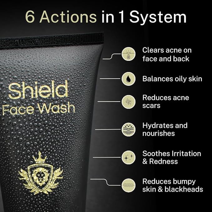 Shield Deep Clean Gel Face Wash provides oil control with gentle cleansing.