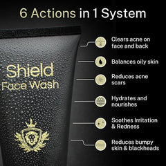 Shield Deep Clean Gel Face Wash provides oil control with gentle cleansing.