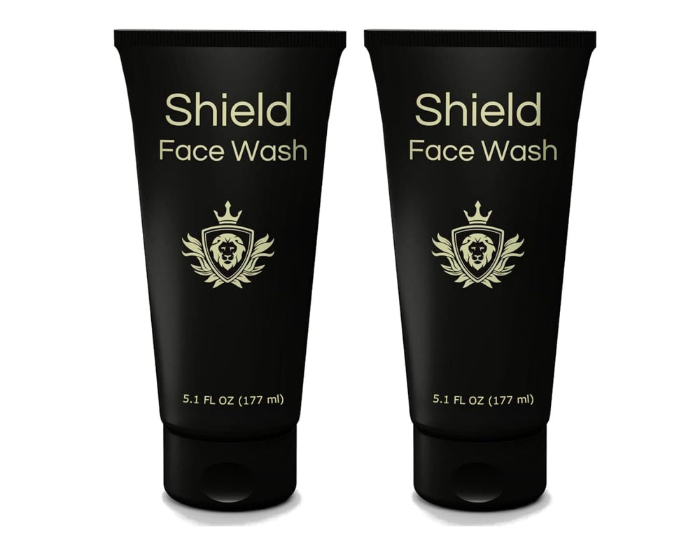 Shield Face Wash for Men gel bottle highlighting deep clean and oil-control benefits