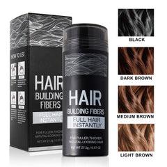 SHIFAKOU Hair Fibers offer four shades, including Dark Brown, for color versatility.