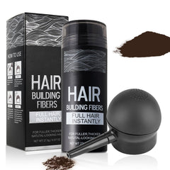 SHIFAKOU Hair Fibers with spray nozzle provide precise coverage for thinning areas.