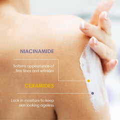Shikai barrier cream applied on skin for daily moisture and protection.