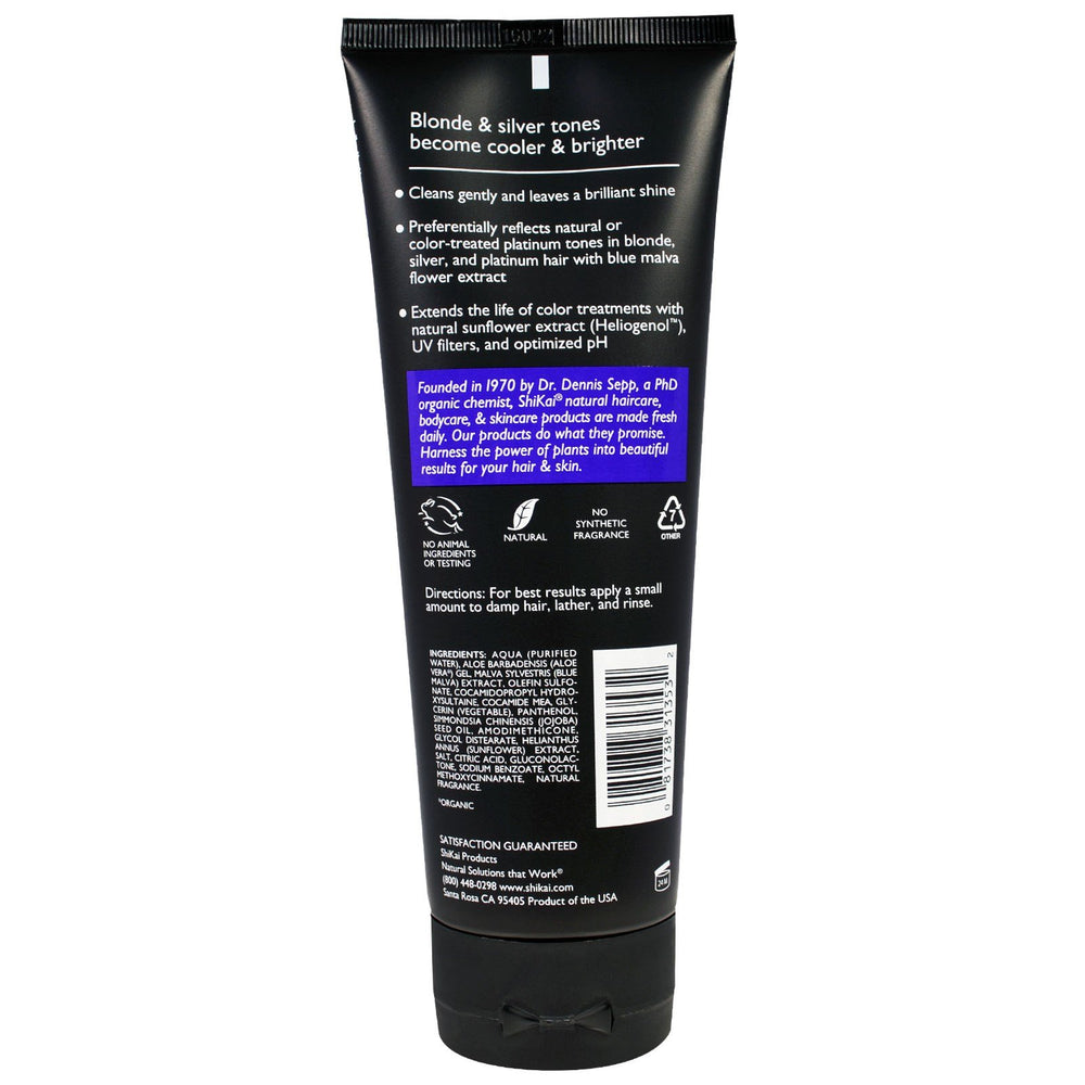 Shikai blue malva flowers highlight color-safe conditioning.