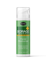 ShiKai Borage Therapy face cream pump shows lightweight hydration for daily use.