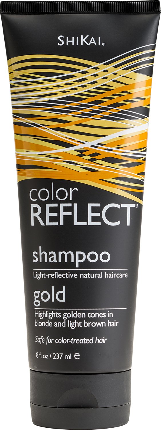 ShiKai Color Reflect Gold Shampoo trio for color care and cleansing.