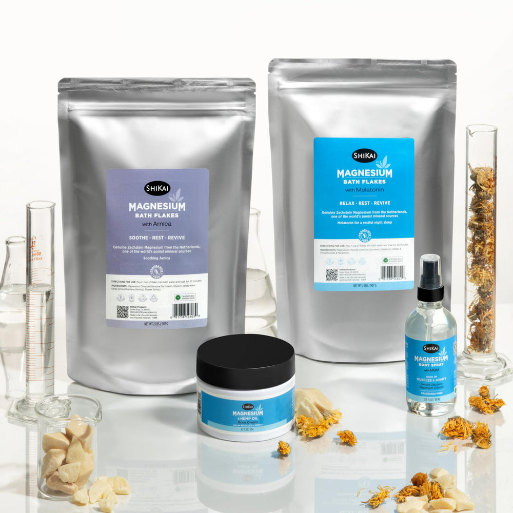 ShiKai post-workout bath soak with flakes for gentle muscle relief