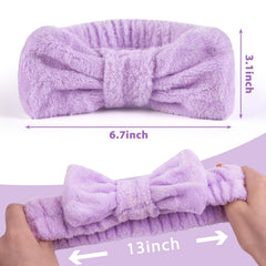 Shindel spa headbands detachable bow for easy washing and reuse
