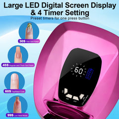 ShineCai UV LED Nail Lamp detachable magnetic base for easy pedicure setup.