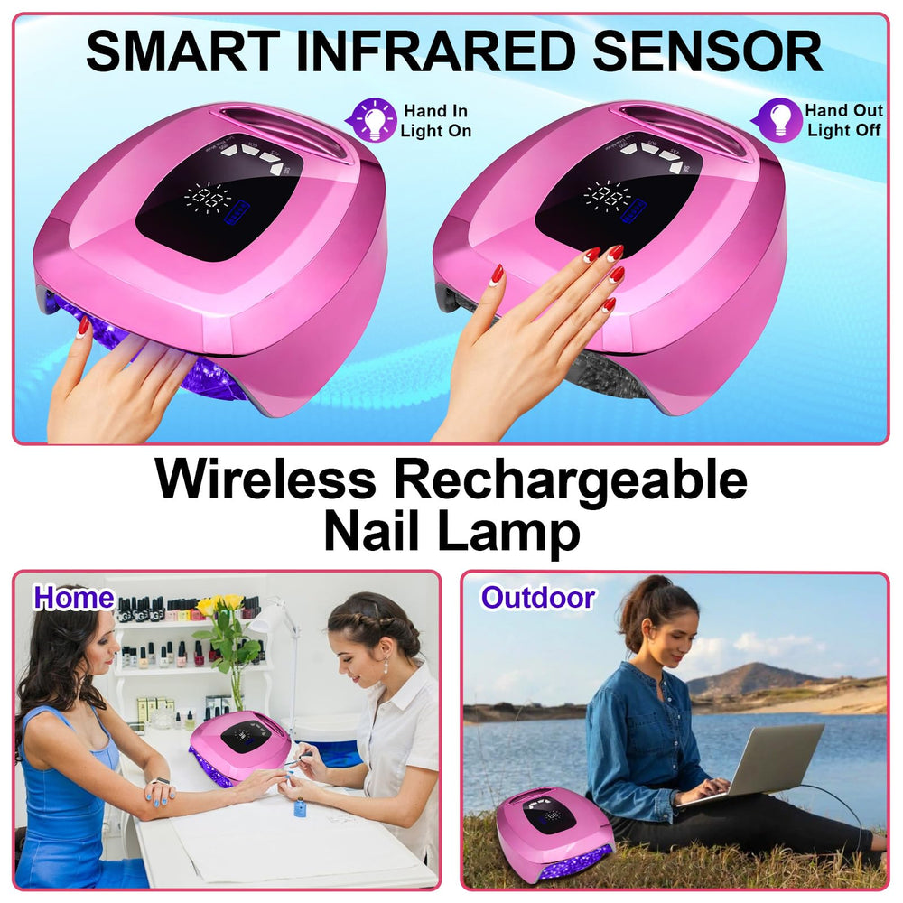 ShineCai UV LED Nail Lamp in use, hands under lamp for even curing.